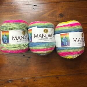 Lion Brand Mandala Yarn bundle‎ of 3 far far away